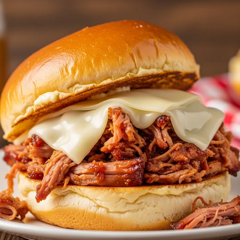 BBQ Pork and Cheese Sandwich