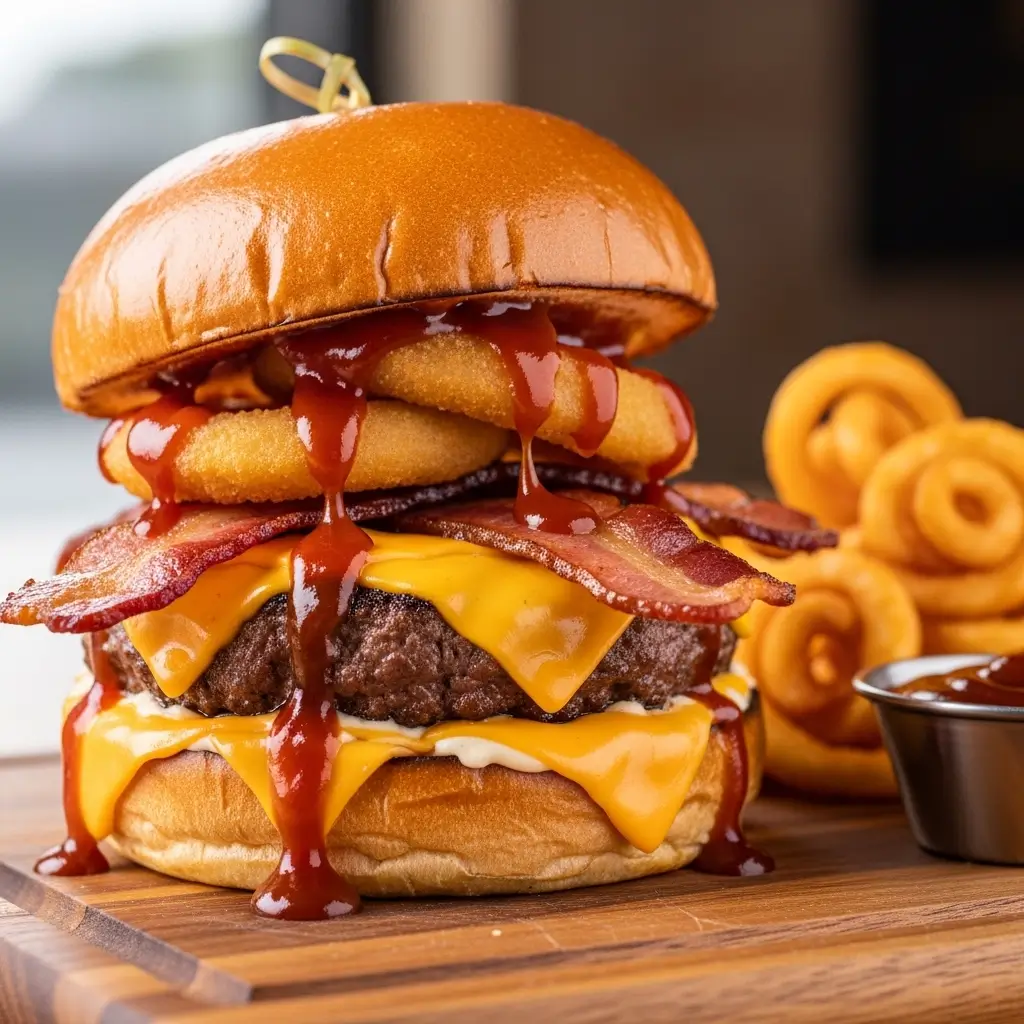 Bacon Cheddar BBQ Deluxe Burger