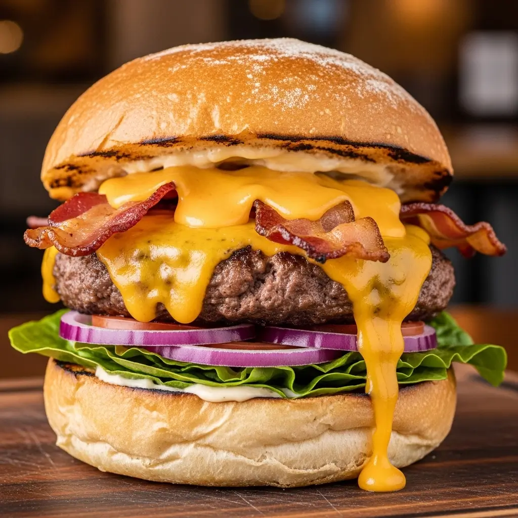 Bacon Cheddar Melt Burger
