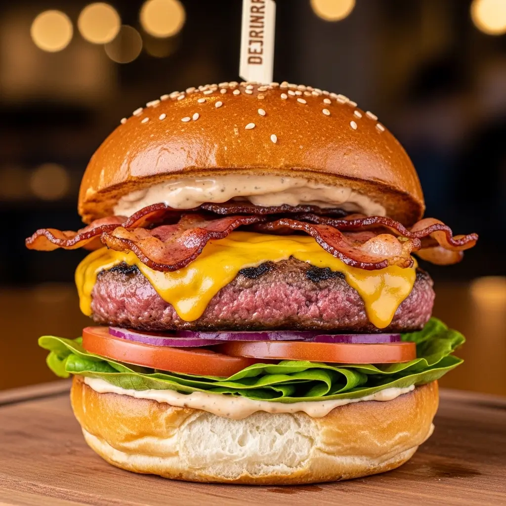 Cheddar Bacon Deluxe Burger