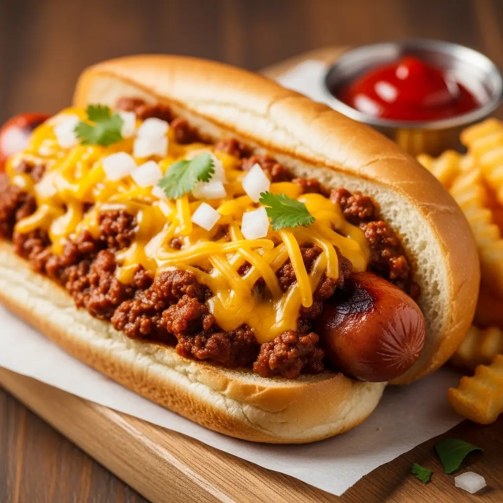 Cheddar Chili Cheese Dog