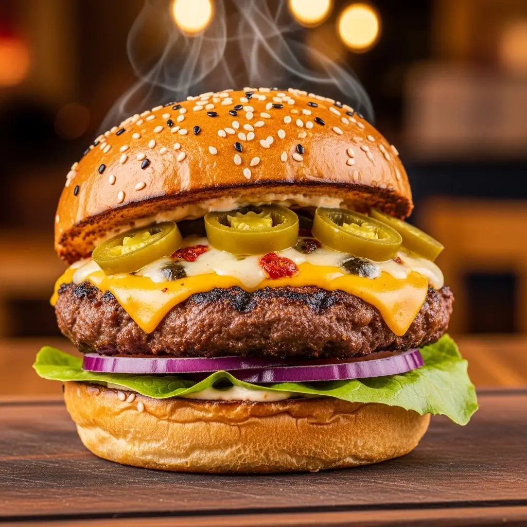 Cheddar Mushroom Burger