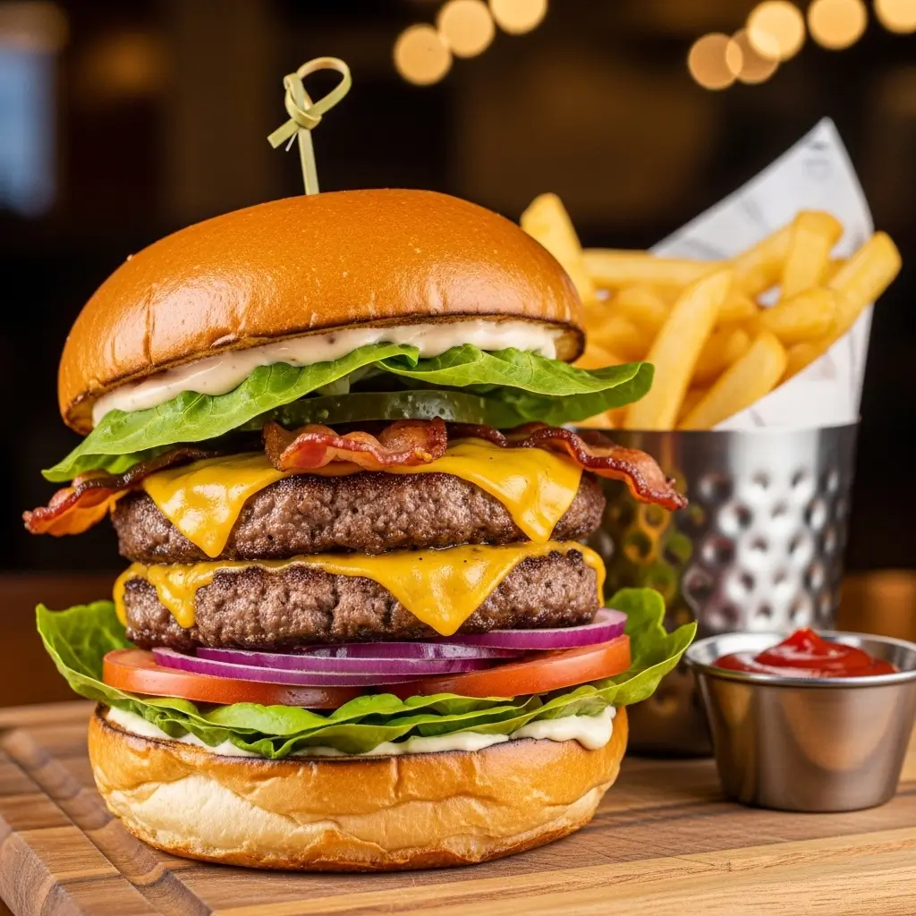Double Bacon Cheddar Burger
