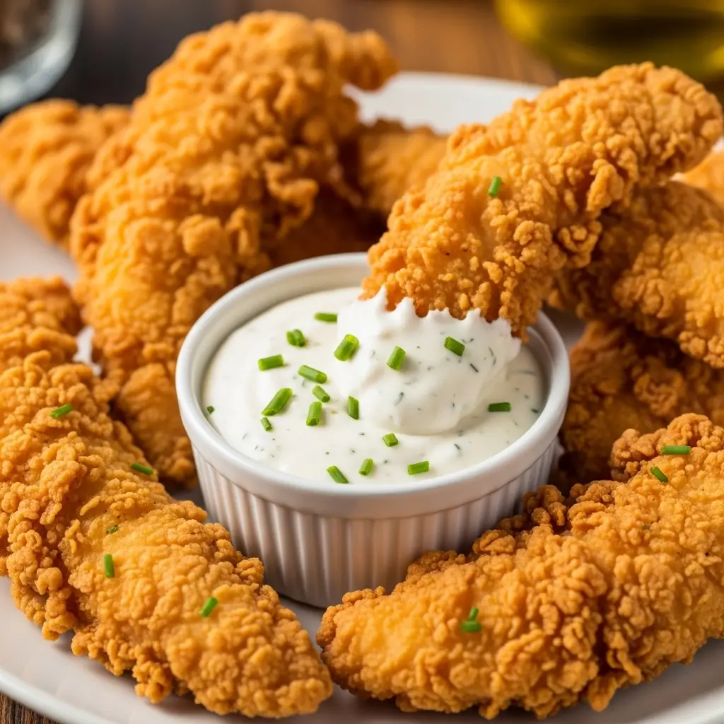 Fried Chicken Tenders with Ranch
