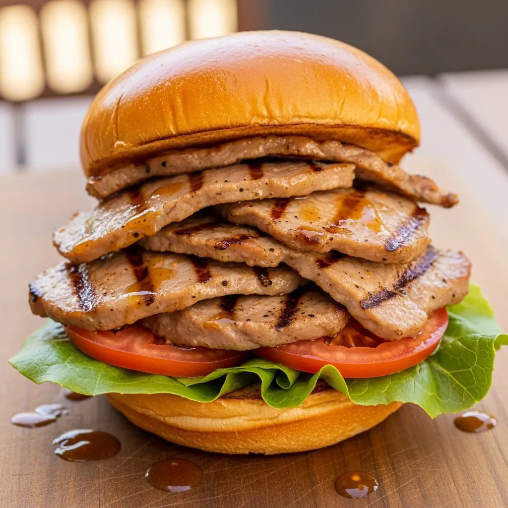 Grilled BBQ Pork Sandwich