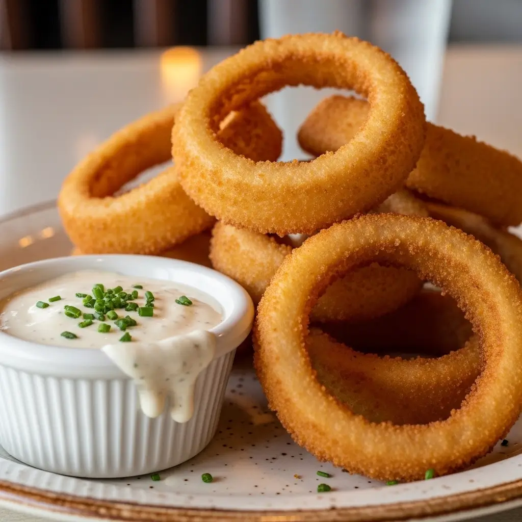 Onion Rings with Ranch