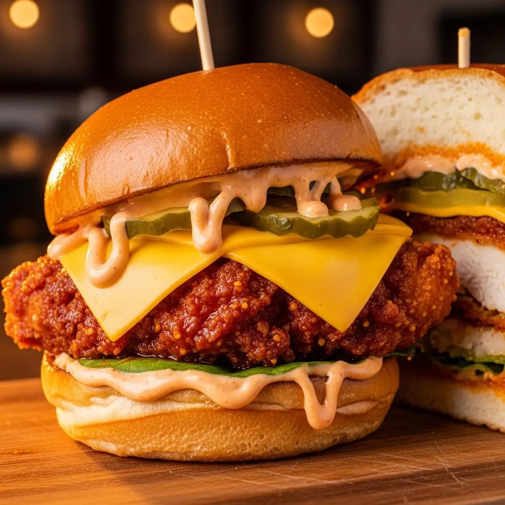 Spicy Chicken and Cheese Sandwich