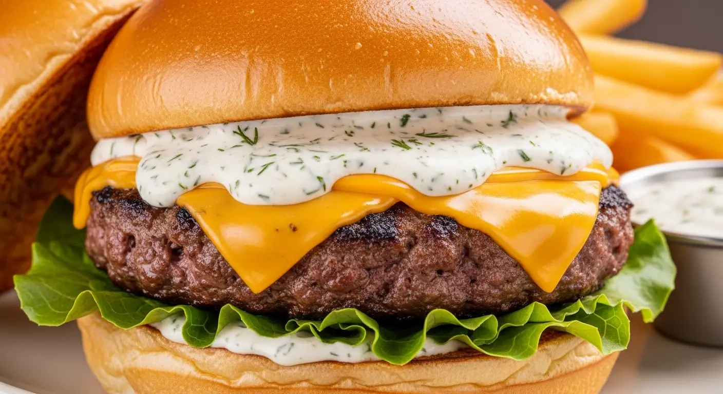 The Ultimate Cheddar Ranch Burger: A Creamy, Cheesy Delight