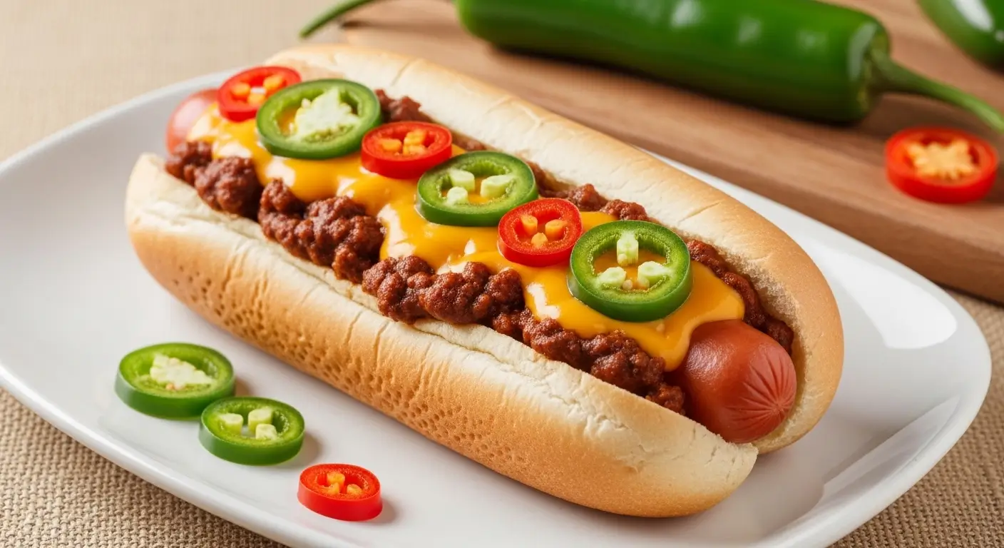 Chili Cheese Dog with Jalapeños: A Spicy Twist on a Classic Favorite